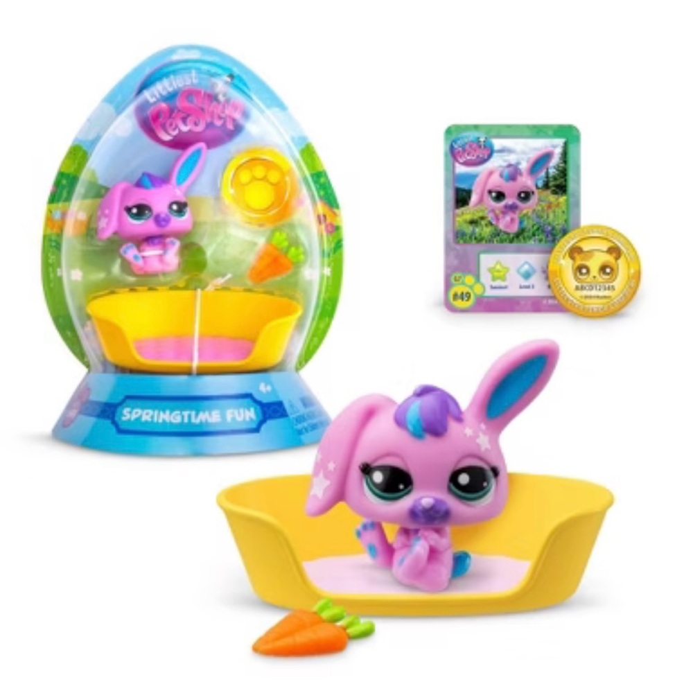 Littlest Pet Shop Pink and Purple Action Figures Playset